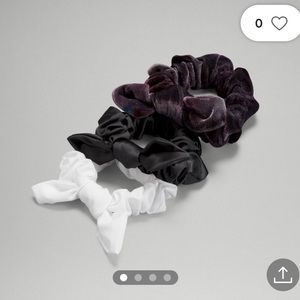 4 NWT Lululemon uplifting scrunchie with bow bundle